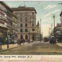 Postcard: Newark Street Looking West, Hoboken, postmarked 1906.