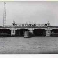 Digital image of B+W photo of the Hoboken waterfront, Hoboken, circa 1987.