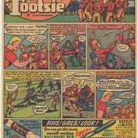 Ad, Tootsie Roll: Pete the Flash Scores for Captain Tootsie. (Sweets Co. of America, Hoboken); ca. 1947-1952.