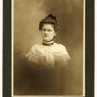 Cabinet photo of a woman posed in photographer