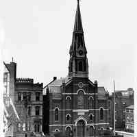 B+W copy photo negative with two images of St. Matthew