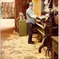 Digital scan of color photo of Bethlehem Steel Hoboken Shipyard, Hoboken, no date, circa 1970-1980.