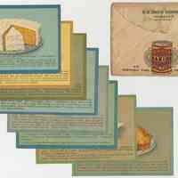 Recipe cards, 8, promoting Davis Baking Powder; issued by R.B. Davis Co. Hoboken, n.d. (issued ca. 1920-1922).