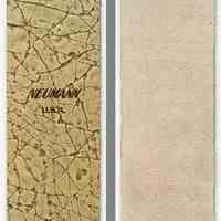          leather bookmark; Lunar Leather, Neumann U.S.A.
   