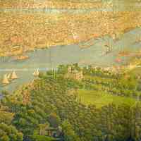 Mural painting depicting 1864 Hoboken done by Robert Bushnell in 1956 for Pier B, Hoboken.