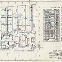 General plan of the Bethlehem Steel Company, Shipbuilding Division, Hoboken Yard, March, 1952.