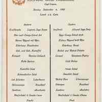          Menu 2: Lunch, Sept. 6, 1908
   