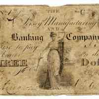 Bank note, 3 dollars, N.J. Manufacturing & Banking Co., Hoboken, issued June 19, 1828.