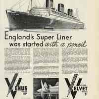          3: Venus Pencils ad; ocean liner Queen Mary; Fortune Sept. 1935
   