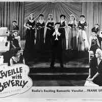 B+W photo negative: Reveille With Beverly lobby card, Frank Sinatra featured; Columbia Pictures, 1943.