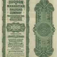 Bond: Hudson & Manhattan R.R. Co. Registered First Lien & Refunding Mortgage Bond, Series A, $1000. 1913. Unissued.