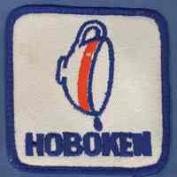 Shirt, long sleeve, with "Maxwell House, Hoboken" logo embroidered patch applied above left breast pocket.