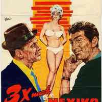 Sinatra film poster: Dreimal nach Mexiko (Marriage on the Rocks.) Warner Bros., 1965; West German release, 1965.