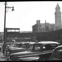          Hudson Place 1949 with streetcar terminal & Lackawanna Terminal tower
   