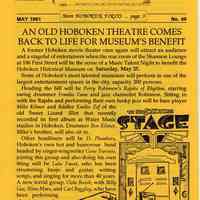 Hoboken Historical Museum Newsletter [First Series], Volume 2, No. 49, May, 1991.