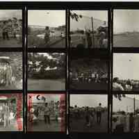 B+W negative contact sheet of images of Hoboken taken by John Conn. no date, [1976].