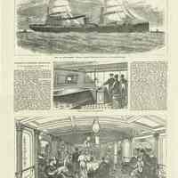 Photocopy of 1879 article about a "Floating College" being outfitted in Hoboken from "Frank Leslie