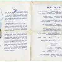          second opening, full inside: promotional copy; Dinner menu
   