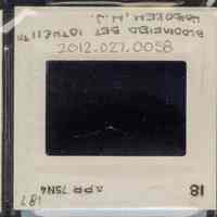          Color slide of eye-level view of brownstones on Bloomfield between 10th & 11th looking SE picture number 2
   