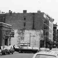          detail left: northwest corner River & 1st, A B Garage, Parking
   