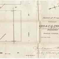 Sketch of Property belong to George & C.G. Perry, Hoboken, N.J. Hudson St. south of 1st St., Hoboken. Surveyed Nov. 1875.