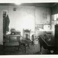 B+W photo of an apartment kitchen interior, address unknown, Hoboken, Sept. 3, 1934.