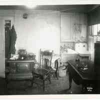 B+W photo of an apartment kitchen interior, address unknown, Hoboken, Sept. 3, 1934.