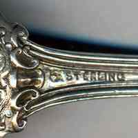          detail back, neck with maker's mark & sterling mark
   