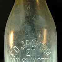          Bottle, milk, shard: F.D. Jackson, 211 Washington St., Hoboken, N.J. No date, ca. 1890-1910. picture number 1
   