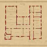 Architectural plan: City Hall Hoboken First Floor. F.G. Himpler, Architect & Civil Engineer. June 22, 1880. (Version 2)