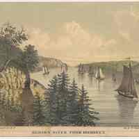          colored lithograph: Hudson River from Hoboken; Valentine's Manual 1860
   