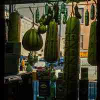          Color slide of interior view of Di Gennaro's deli storefront window display at 536 Garden on the corner of Garden & 6th picture number 1
   