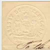          detail embossed seal
   