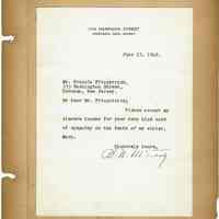          leaf 12 typed note signed B.N. McFeely thanking Fitzpatrick, June 23, 1942
   