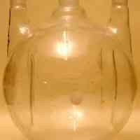 Round-bottom flask, Pyrex 5000ml, from science classroom of Stevens - Hoboken Academy, Hoboken, in use ca. 1945-1975.