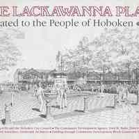Poster: Erie Lackawanna Plaza. Dedicated to the People of Hoboken, 1984.