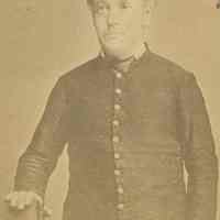 Sepia-toned photo of Father Cauvan, no place, no date, ca. 1900.