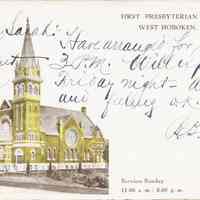 Postcard: First Presbyterian Church, West Hoboken, NJ