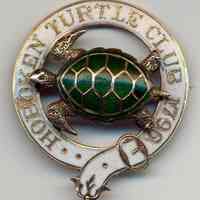 Digital images of enameled pin, Hoboken Turtle Club.