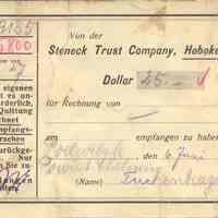 B+W Postcard: Steneck Trust Company, Hoboken, NJ, 1927