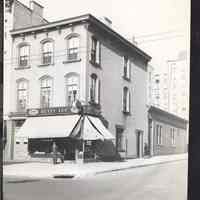 B&W photo of mixed-use apartment building at 501 Washington Street, Hoboken.