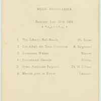 Program from the S.S. Rotterdam, Holland-America Line, Music Programma, Sat., June 29th, 1901.