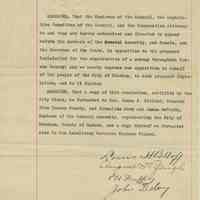 Resolution directing opposition to Hudson County subway, Hoboken City Council, March 8, 1911.