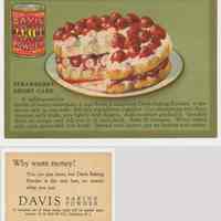          4. recipe card, front (enlarged) & back: strawberry short cake (shortcake)
   