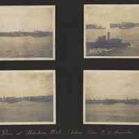          album leaf with 4 photos and hand-lettered title
   