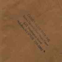          detail of ink stamped name and address
   