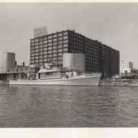 Digital image of B+W photo of the Hoboken waterfront, Hoboken, circa 1987.