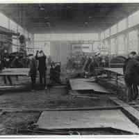 B+W copy photo of photo of the interior of the W. & A. Fletcher plate shop, Hoboken, no date, ca. 1900-20.