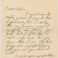 Condolence notes sent to Florence Miller, Hoboken, Apr.-June, 1919 on the death of her fiance, Allan W. Moore.