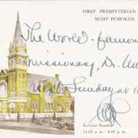 Postcard: First Presbyterian Church, West Hoboken, NJ